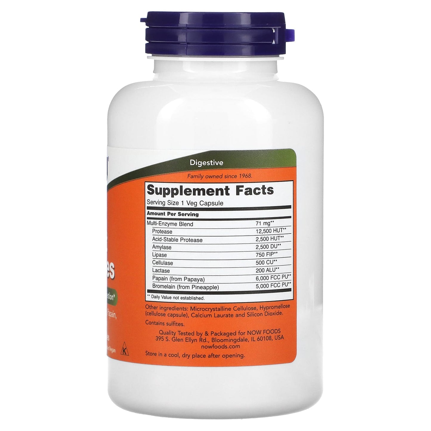 NOW Foods, Plant Enzymes, 240 Veg Capsules - Image 2