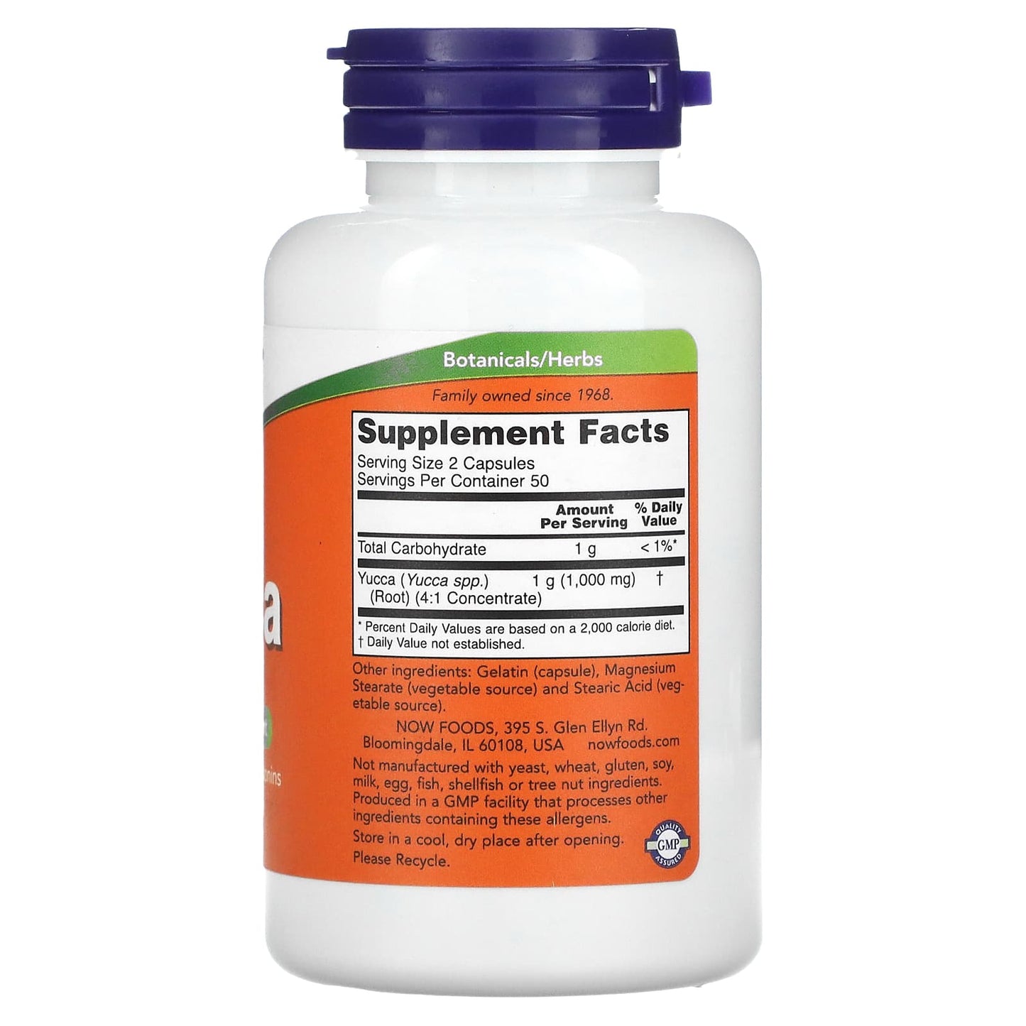 NOW Foods, Yucca, 100 Capsules (500 mg per Capsule) - Image 2
