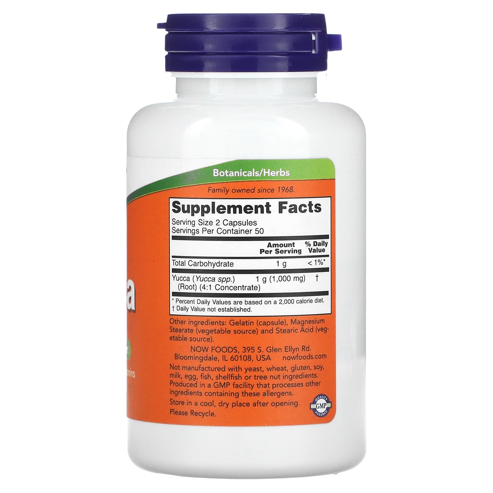 NOW Foods, Yucca, 100 Capsules (500 mg per Capsule) - Image 2