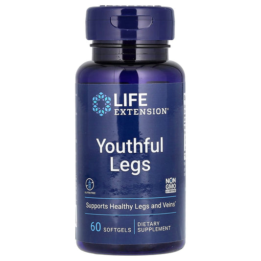 Life Extension, Youthful Legs, 60 Softgels (250 mg per Softgel) - Image 1