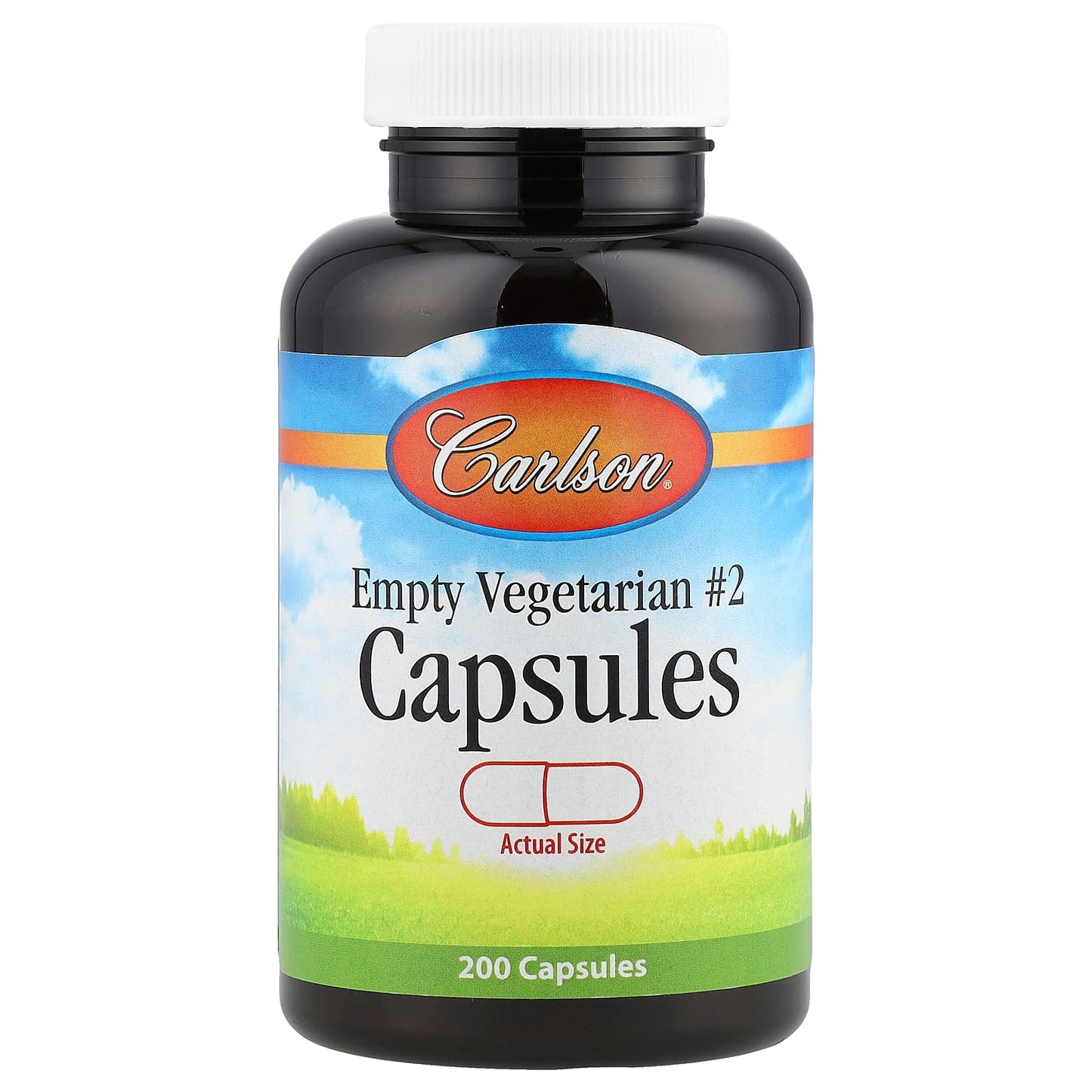 Carlson Empty Vegetarian Capsules for Custom Blends - 200 Count - Image 1