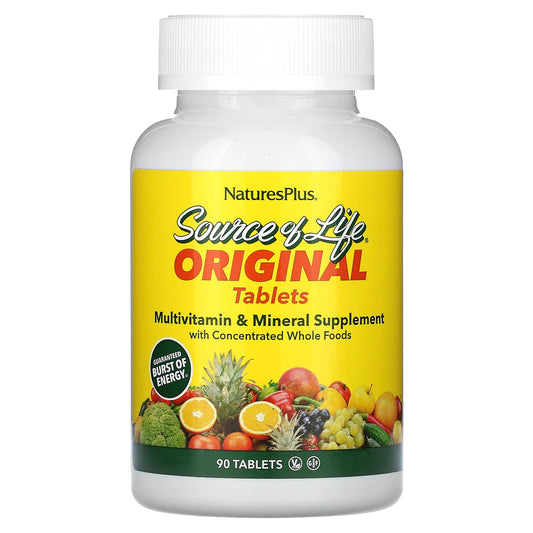 NaturesPlus, Source of Life Original, Multi-Vitamin & Mineral Supplement, 90 Tablets - Image 1