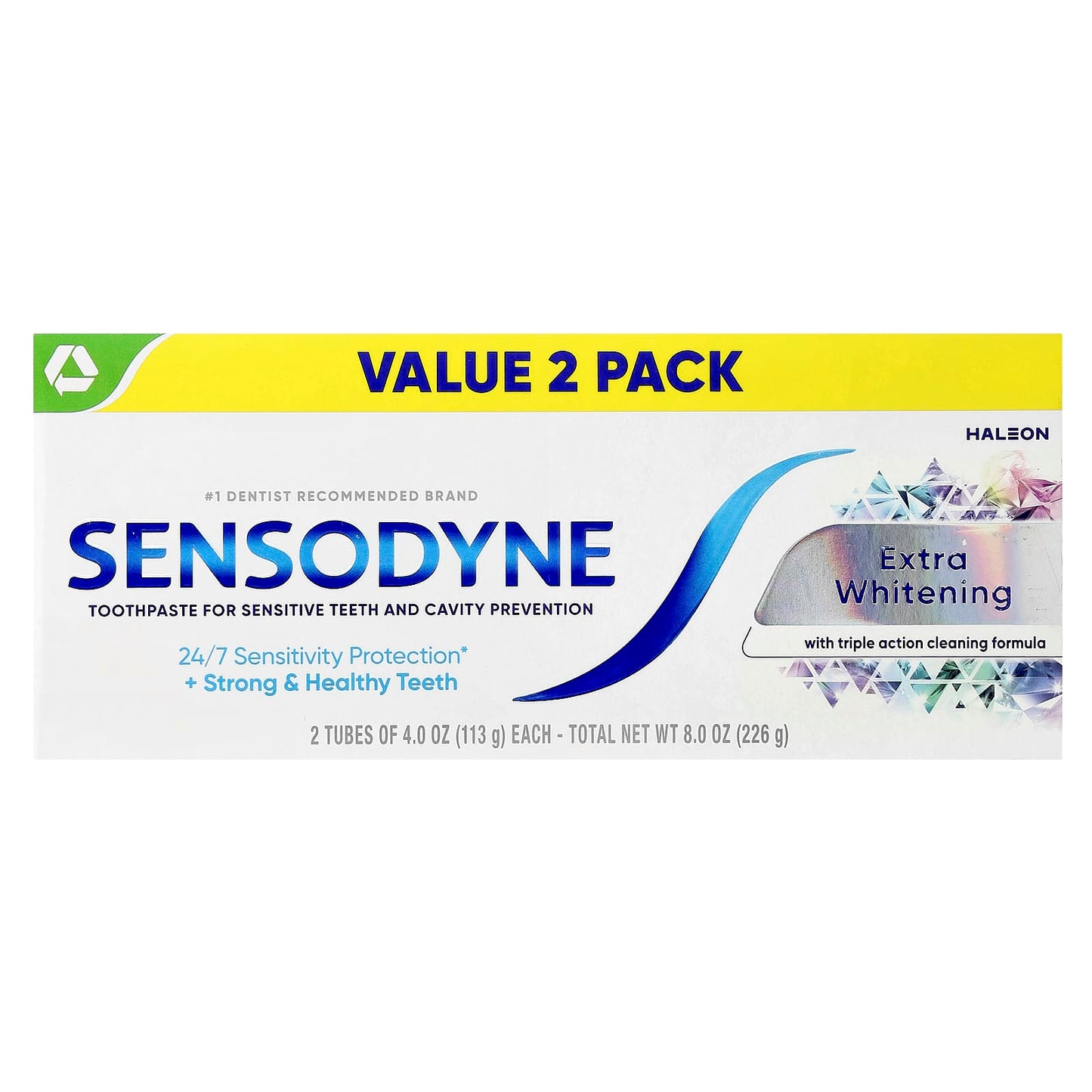 Sensodyne, Extra Whitening Toothpaste, Twin Pack, 2 Tubes, 4 oz (113 g) Each - Image 2