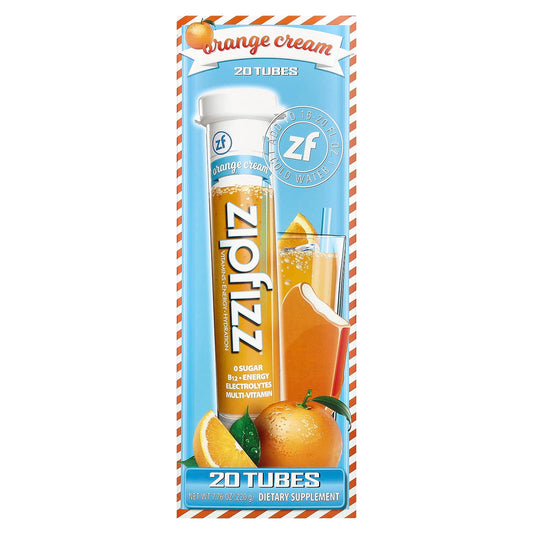 Zipfizz, Energy Drink Mix, Orange Cream, 20 Tubes, 0.39 oz (11 g) Each - Image 1