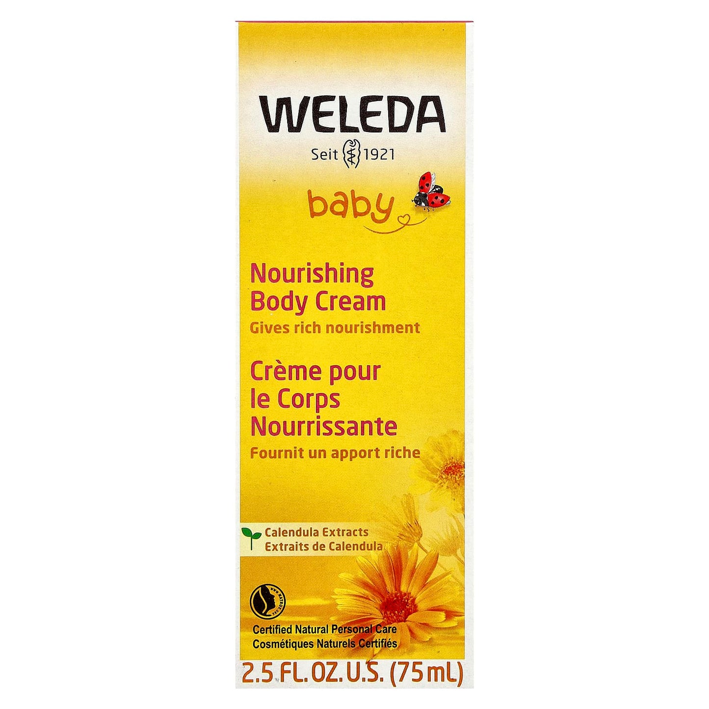 Weleda, Baby, Nourishing Body Cream, Calendula Extracts, 2.5 fl oz (75 ml) - Image 1