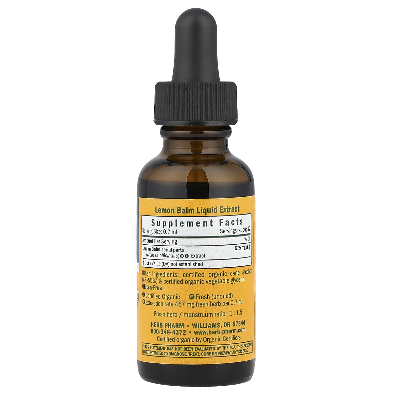 Herb Pharm Lemon Balm Liquid Extract for Nervous System Calming - Image 2