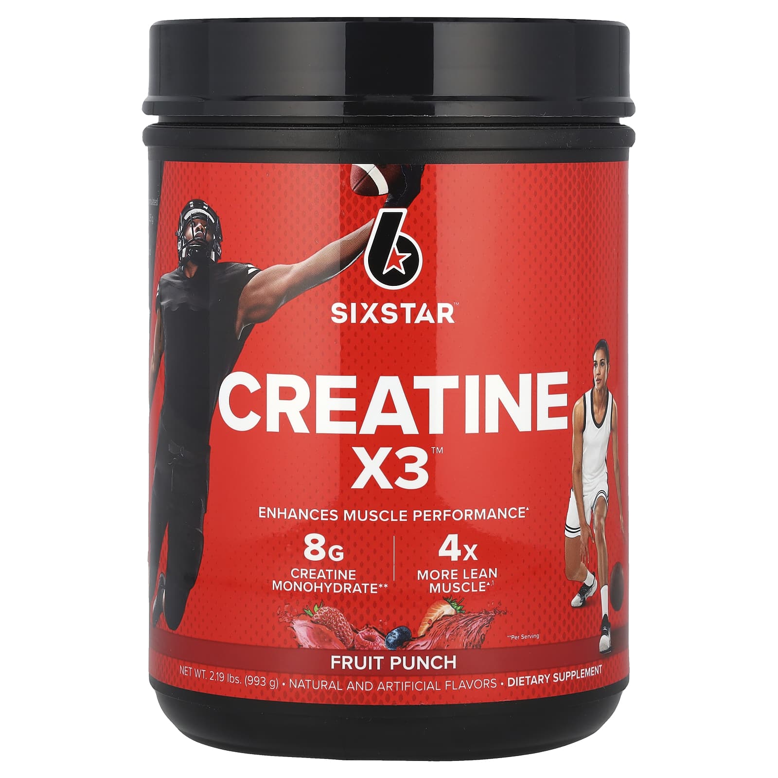 SIXSTAR, Creatine X3™, Fruit Punch, 2.19 lbs (993 g) - Image 1