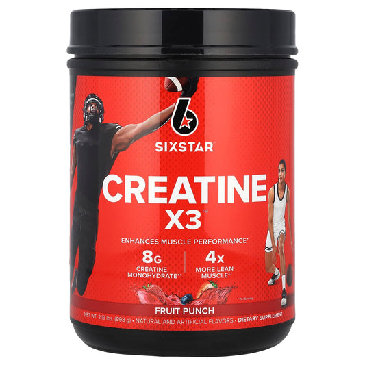 SIXSTAR, Creatine X3™, Fruit Punch, 2.19 lbs (993 g) - Image 1