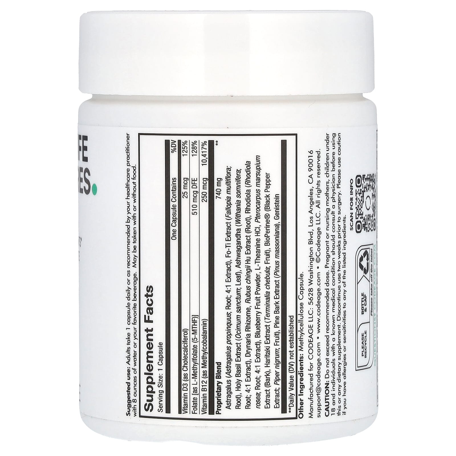 Unlock Healthy Aging with CodeAge Ultra Life Telomeres 90 Capsules - Image 2