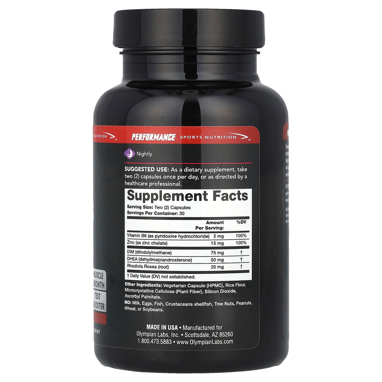 Olympian Labs, Testosterone Booster, 60 Capsules - Image 2
