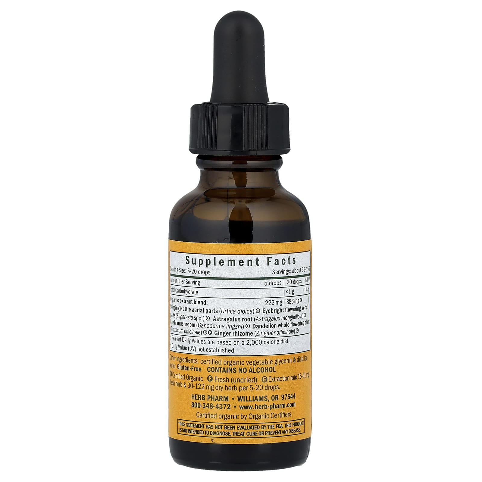 Herb Pharm Kids Sinus Relief Supplement - Organic, Gluten-Free - Image 2