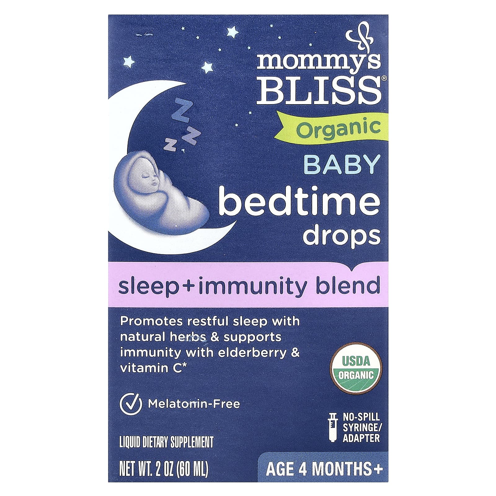 Mommy's Bliss, Organic Baby Bedtime Drops, Age 4 Months+, 2 oz (60 ml)