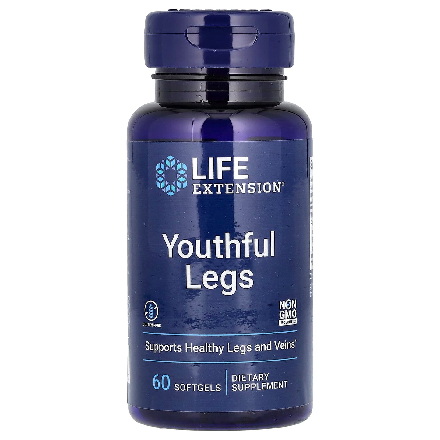 Life Extension, Youthful Legs, 60 Softgels (250 mg per Softgel) - Image 1