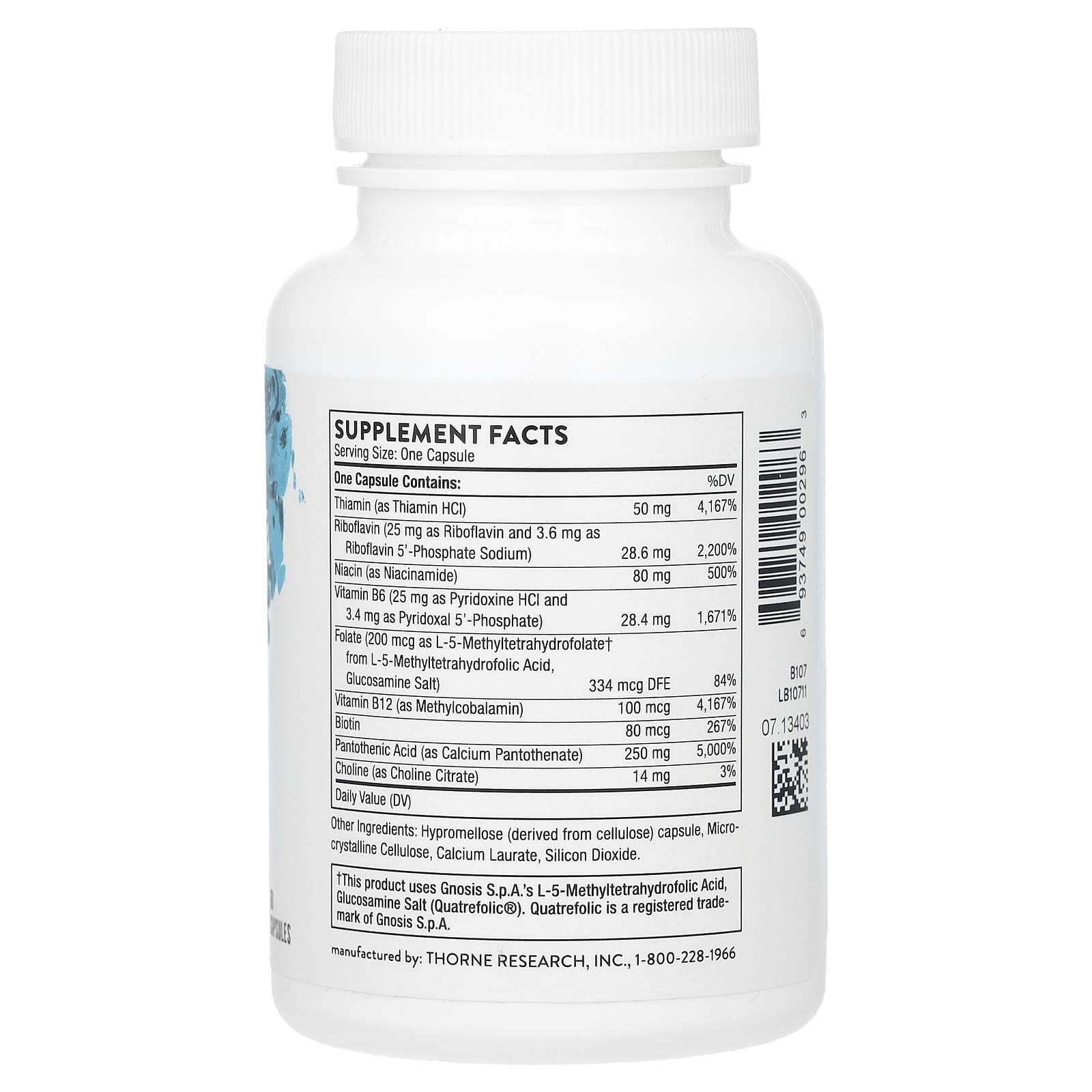 Thorne, Stress B-Complex, 60 Capsules - Image 2