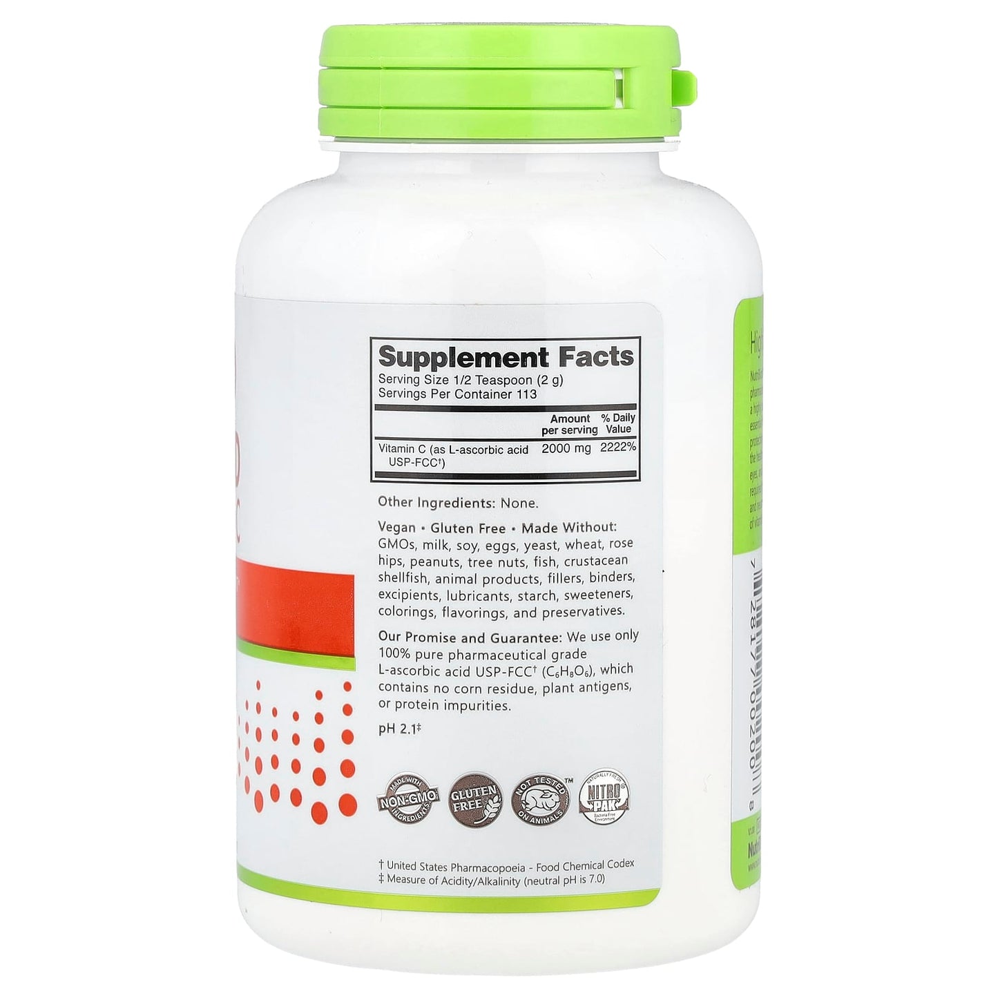 NutriBiotic, Immunity, Ascorbic Acid, 100% Pure Vitamin C, Crystalline Powder, 8 oz (227 g) - Image 2