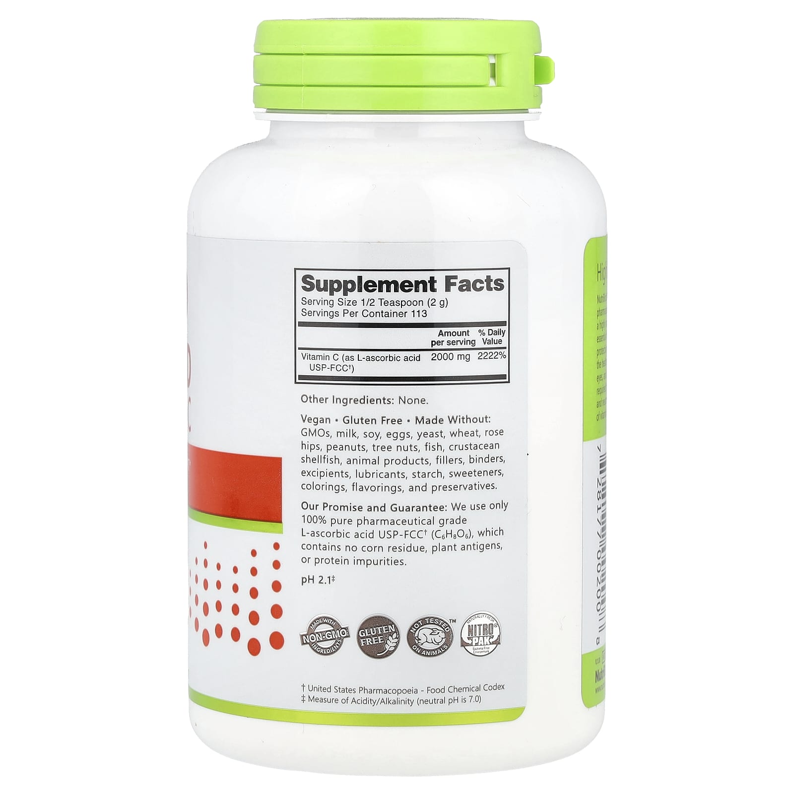 NutriBiotic, Immunity, Ascorbic Acid, 100% Pure Vitamin C, Crystalline Powder, 8 oz (227 g) - Image 2