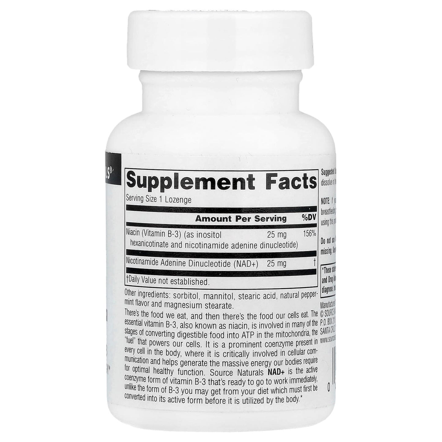 Source Naturals, NAD+, Coenzymated B-3, 60 Lozenges - Image 2