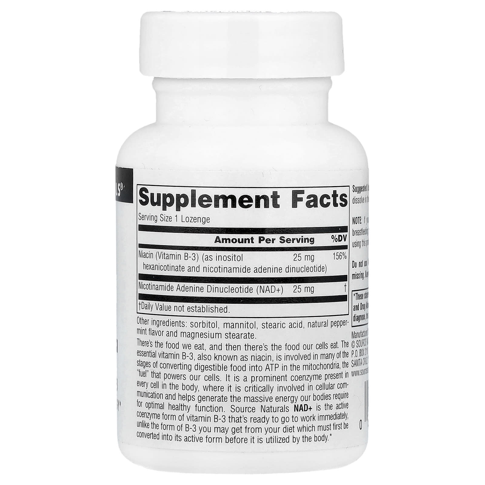Source Naturals, NAD+, Coenzymated B-3, 60 Lozenges - Image 2