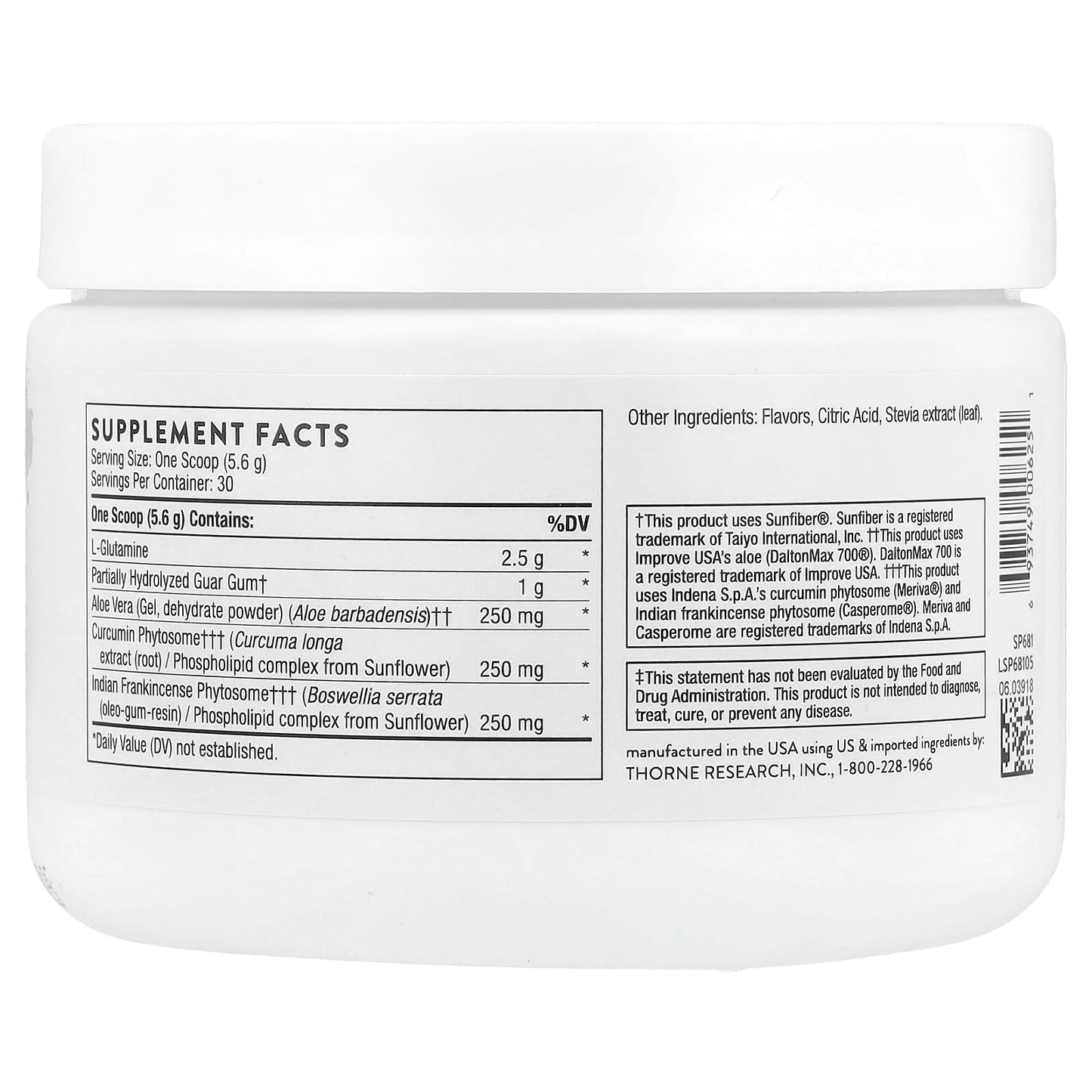 Thorne, EnteroMend®, Orange Vanilla, 5.9 oz (168 g) - Image 2