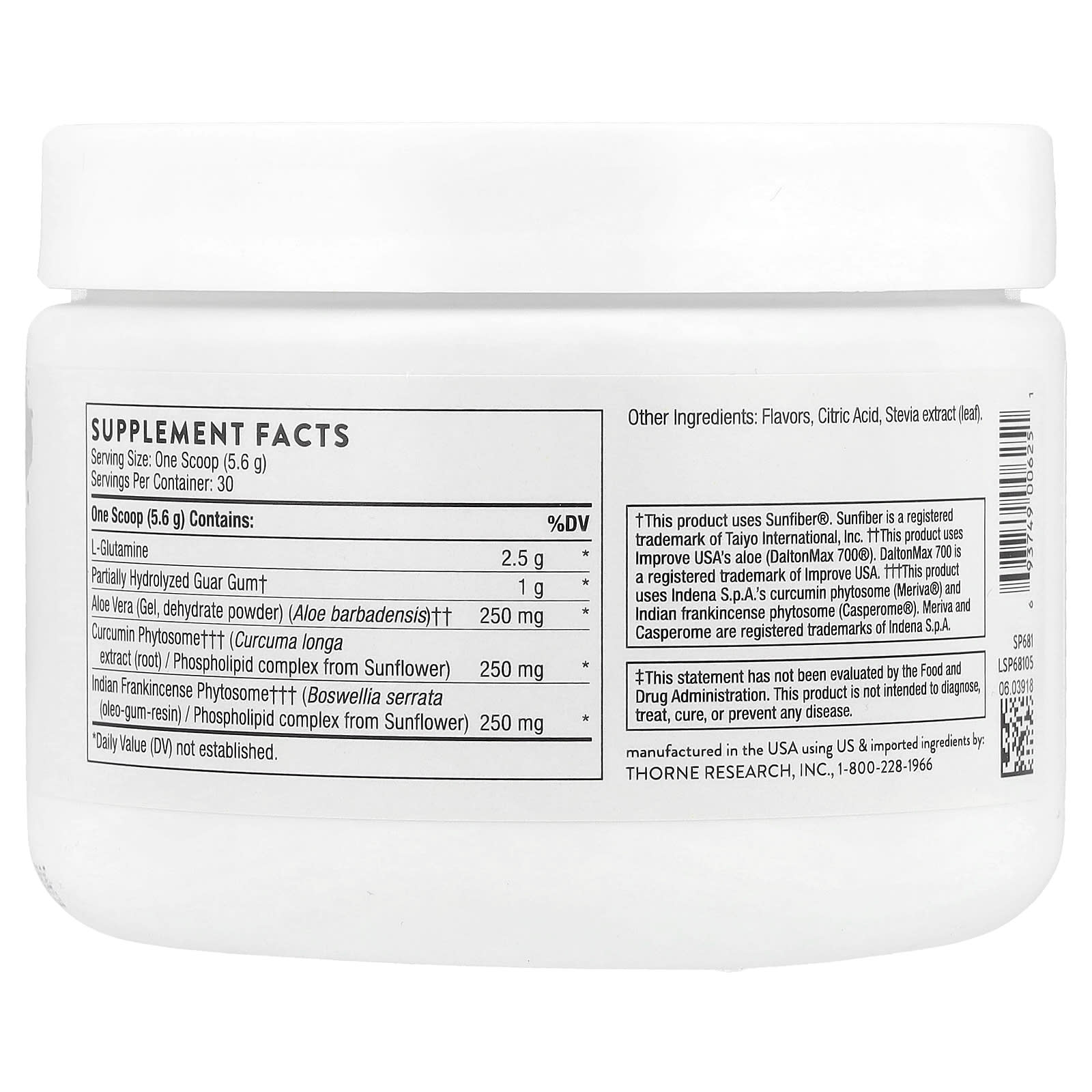 Thorne, EnteroMend®, Orange Vanilla, 5.9 oz (168 g) - Image 2