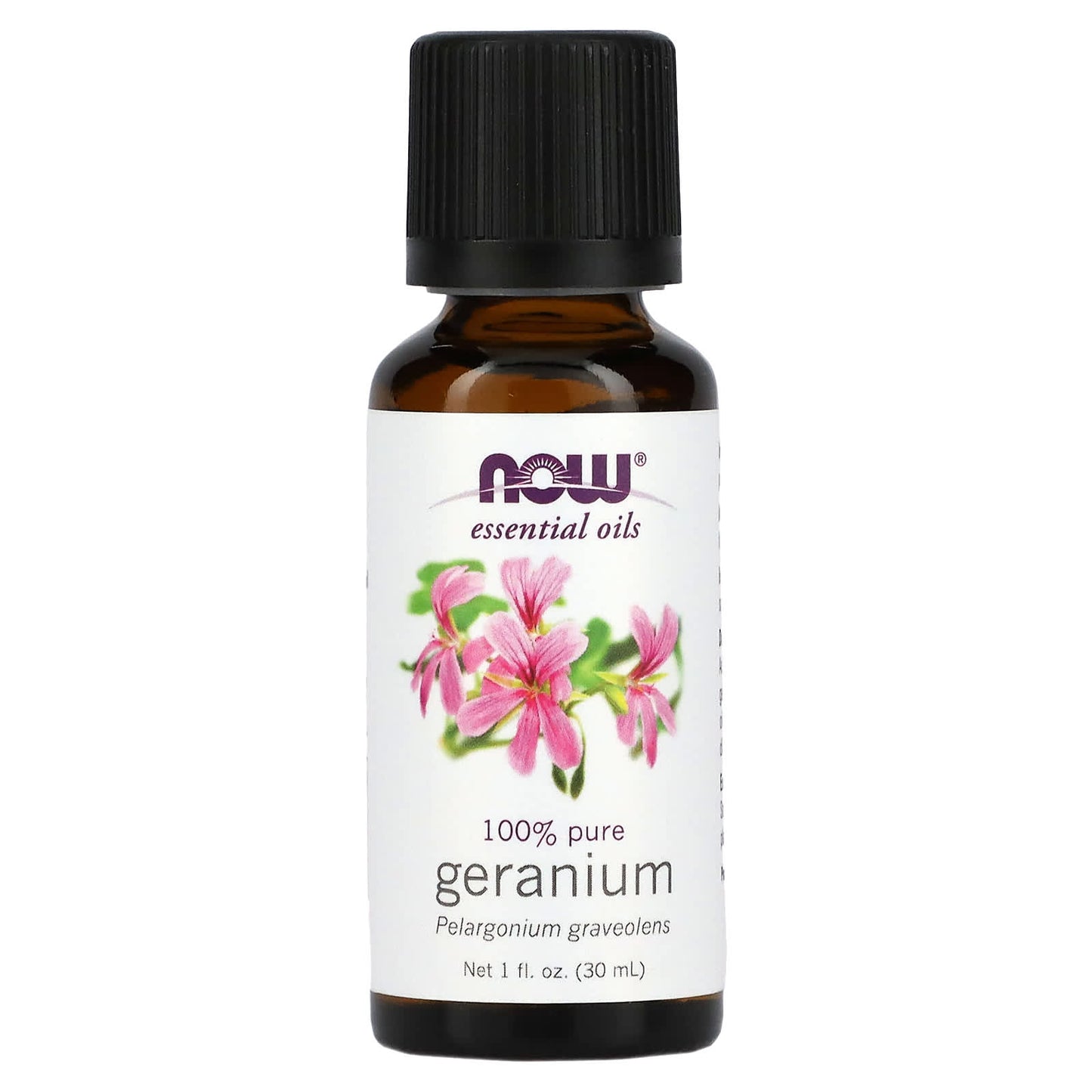 NOW Foods, Essential Oils, Geranium, 1 fl oz (30 ml) - Image 1