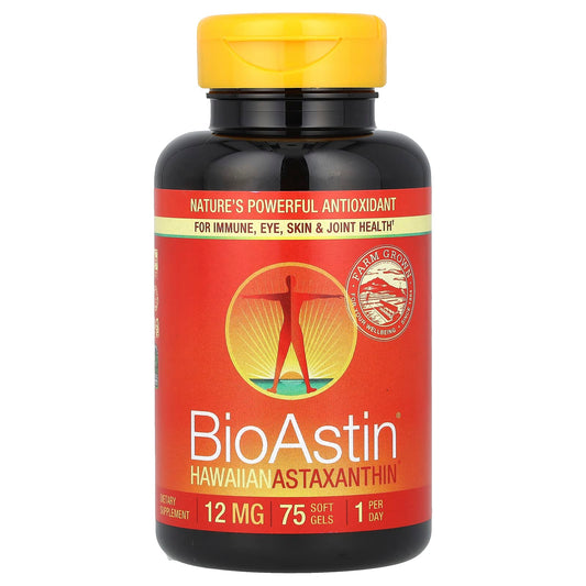 Nutrex Hawaii, BioAstin®, Hawaiian Astaxanthin®, 12 mg, 75 Soft Gels - Image 1
