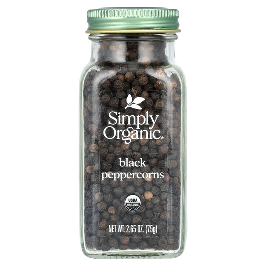 Simply Organic, Black Peppercorns, 2.65 oz (75 g) - Image 1