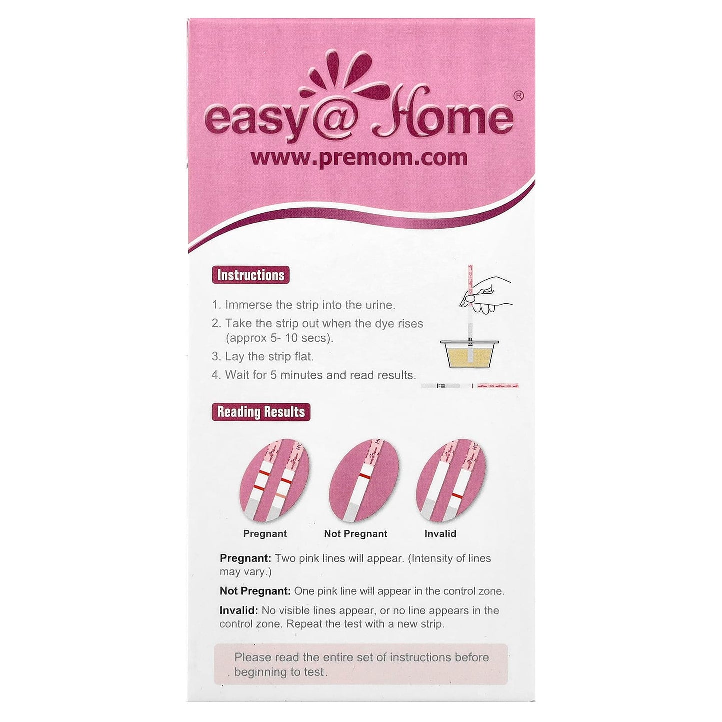 Early Pregnancy Test Strips by Easy@Home - Accurate & Cost-Effective - Image 2