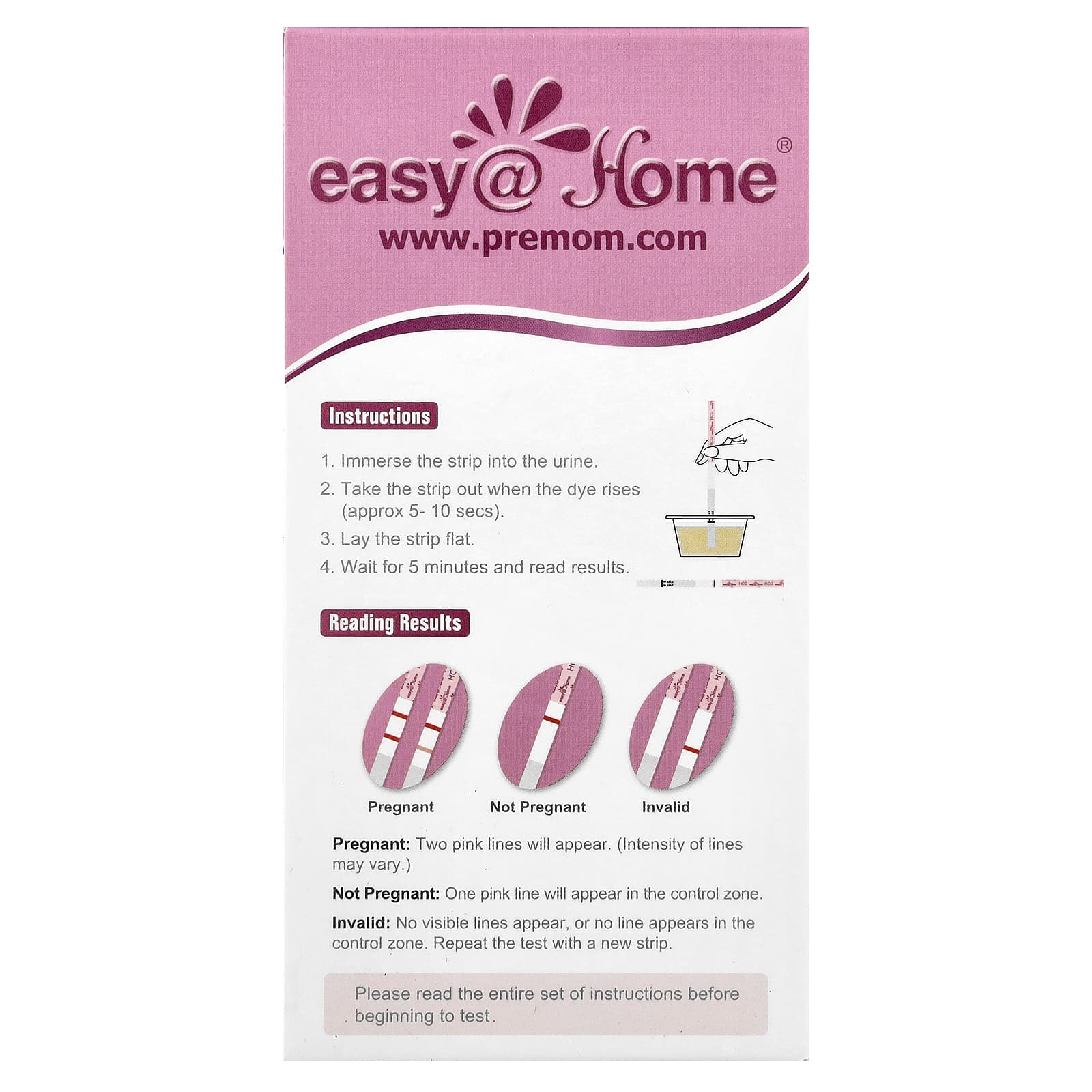 Early Pregnancy Test Strips by Easy@Home - Accurate & Cost-Effective - Image 2
