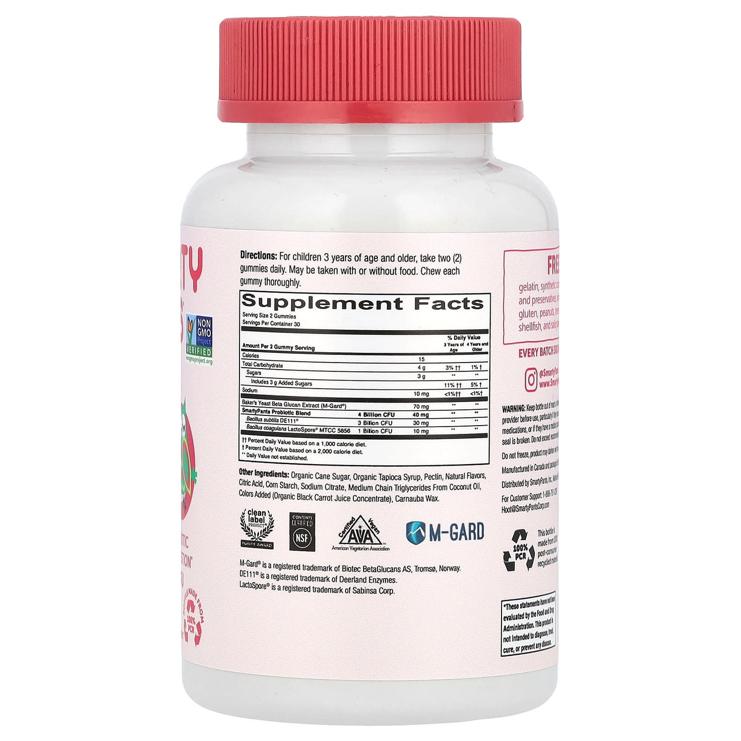 SmartyPants, Kids Prebiotic and Probiotic, Immunity Formula, Strawberry Creme, 4 Billion CFU, 60 Gummies (2 Billion CFU per Gummy) - Image 2