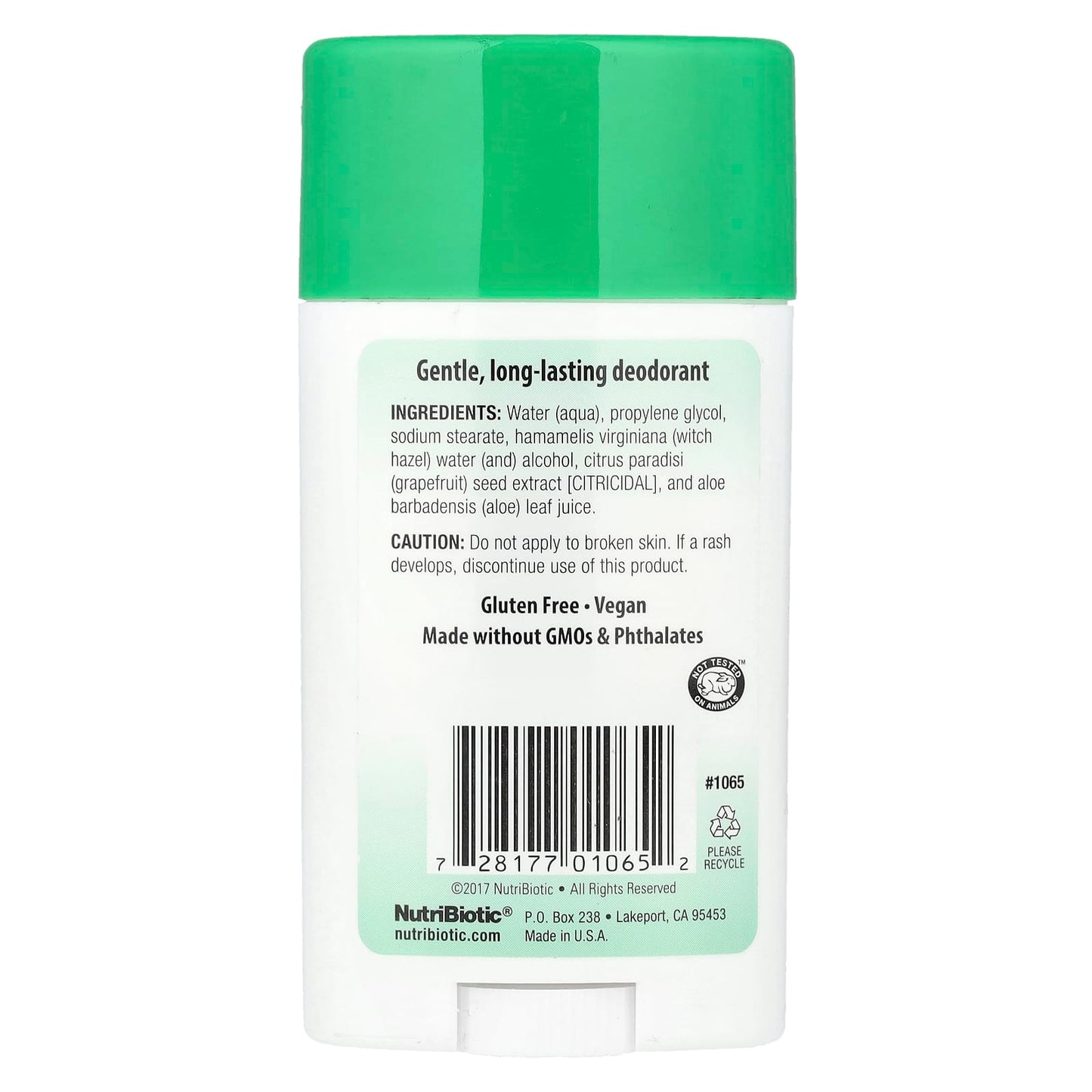 NutriBiotic, Deodorant, Unscented, 2.6 oz (75 g) - Image 2