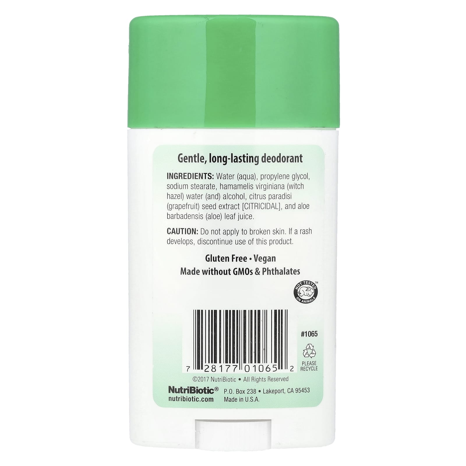 NutriBiotic, Deodorant, Unscented, 2.6 oz (75 g) - Image 2