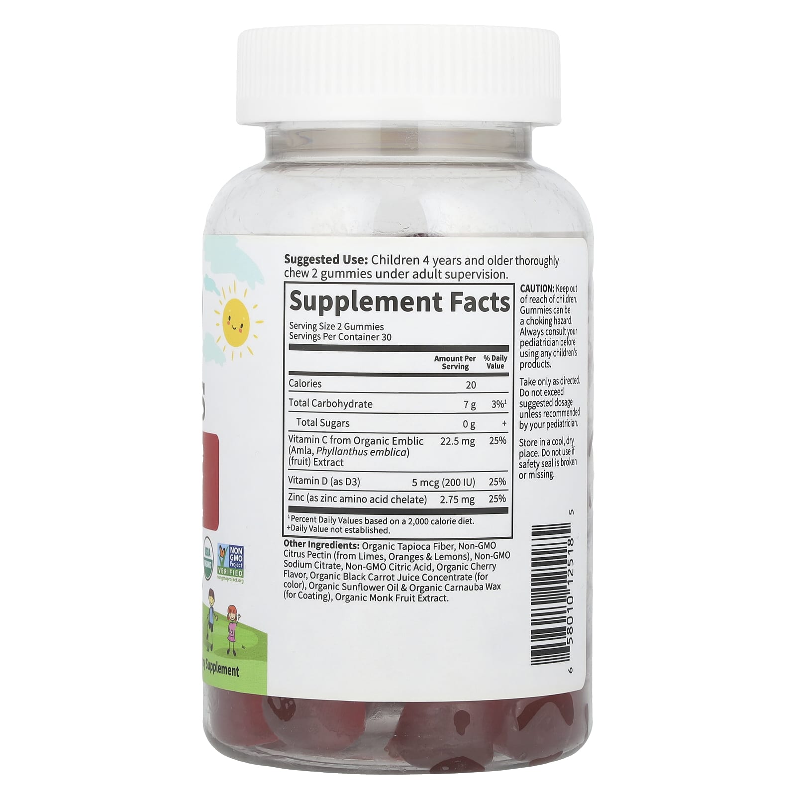Garden of Life Organic Kid's Immune Gummy with Vitamin C, D & Zinc - Image 2