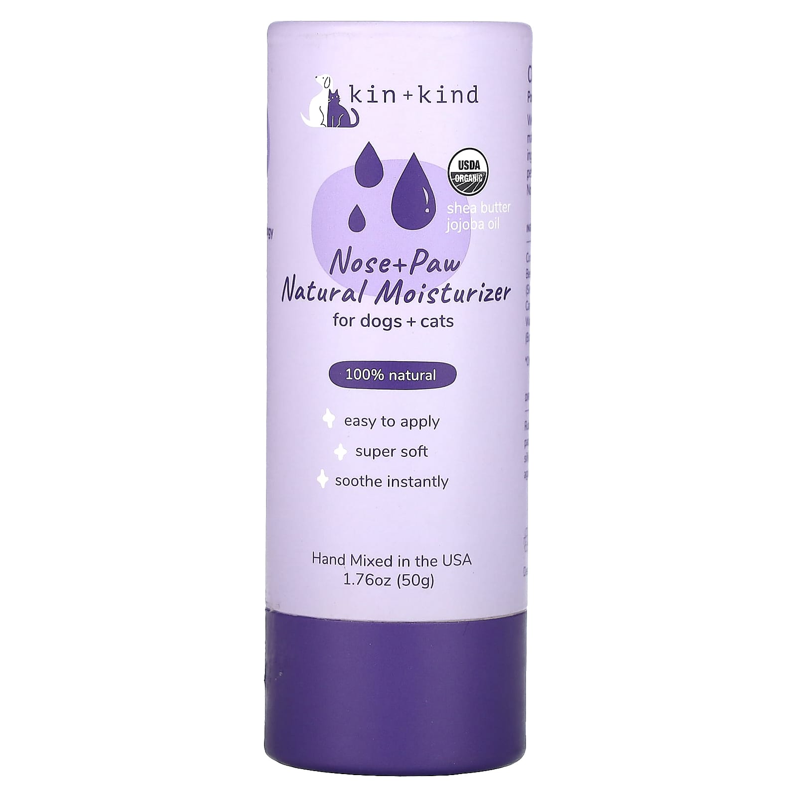 Kin+Kind, Nose & Paw Natural Moisturizer, For Dogs & Cats, 1.76 oz (50 g) - Image 1