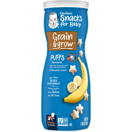 Gerber Grain & Grow Banana Puffs for Babies 8+ Months - Image 1