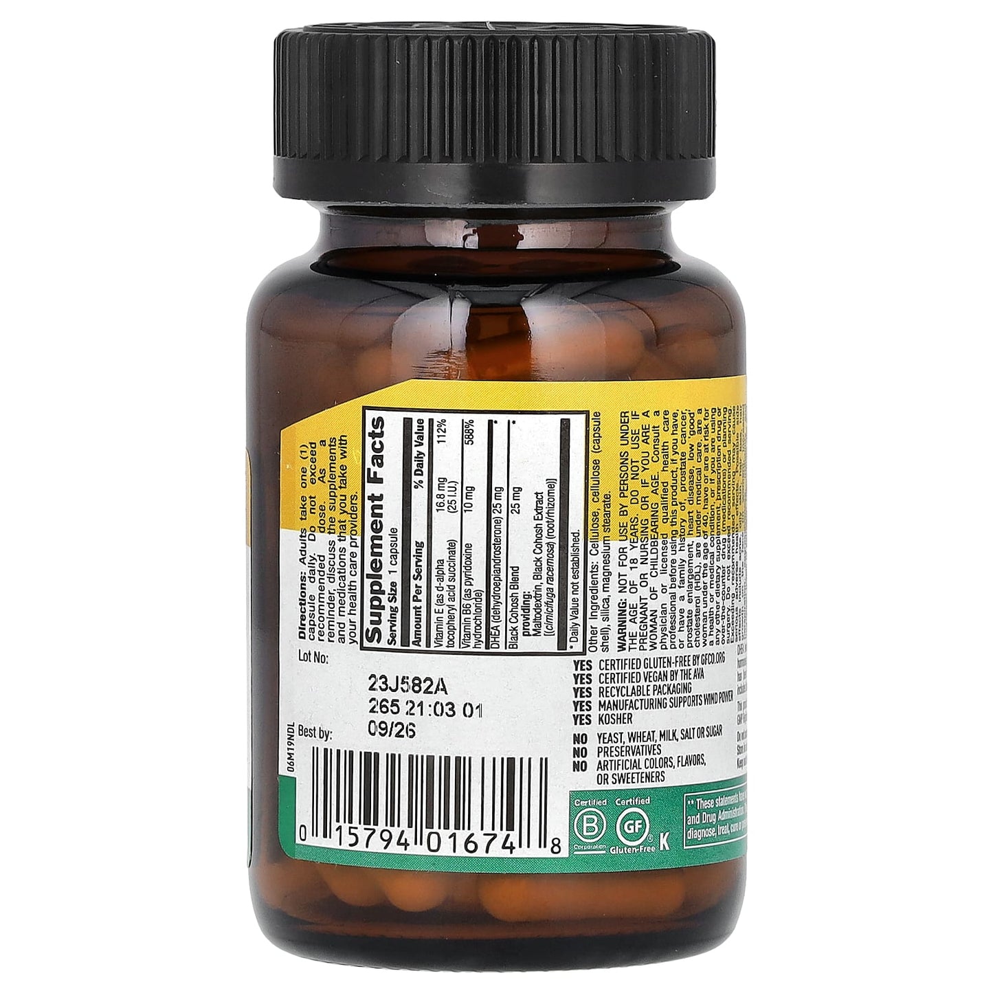 Country Life DHEA Complex for Women - 60 Vegan Capsules | Supports Hormone Balance - Image 2