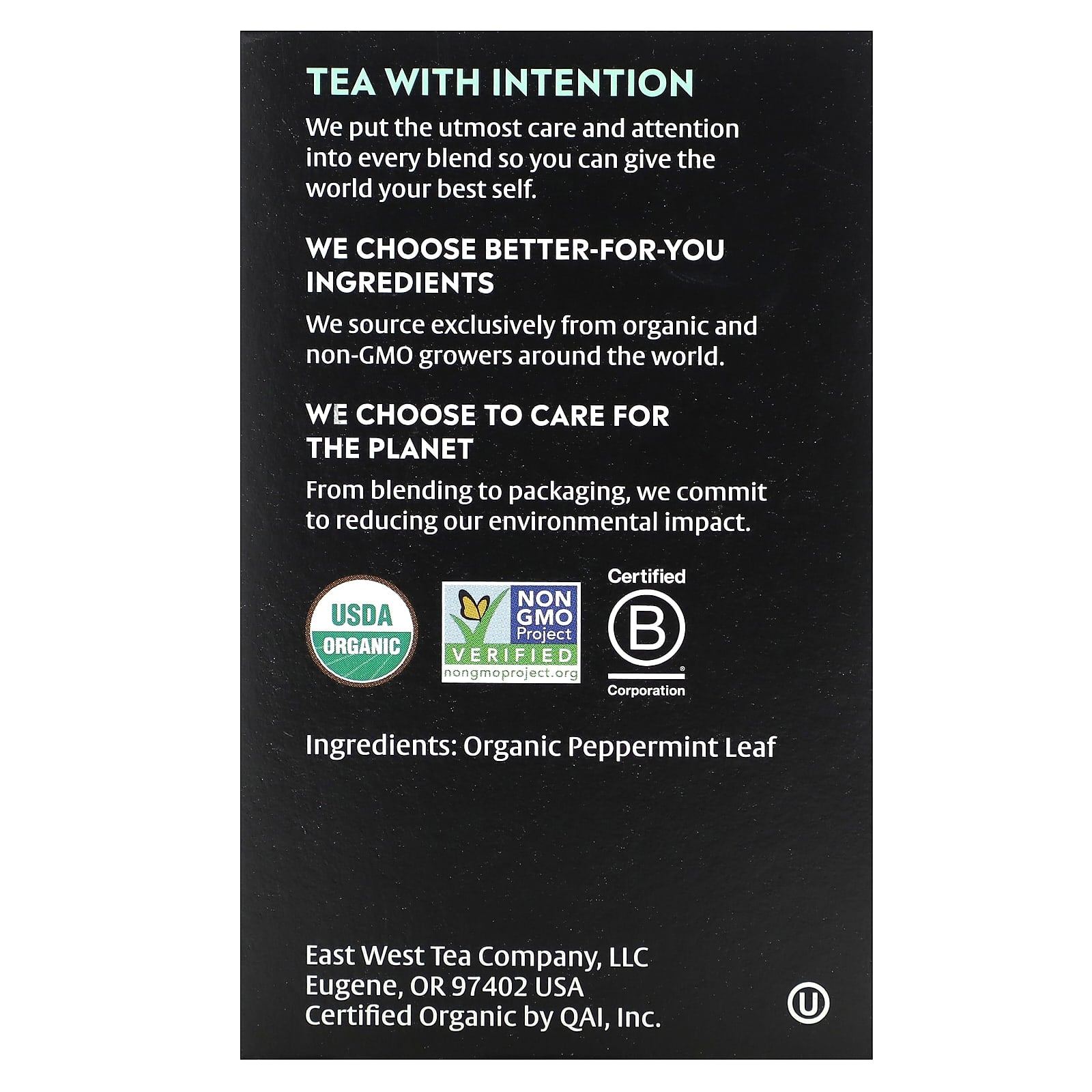 Choice Organic Teas, Herbal Tea, Peppermint, Caffeine Free, 16 Tea Bags, 0.60 oz (17 g)