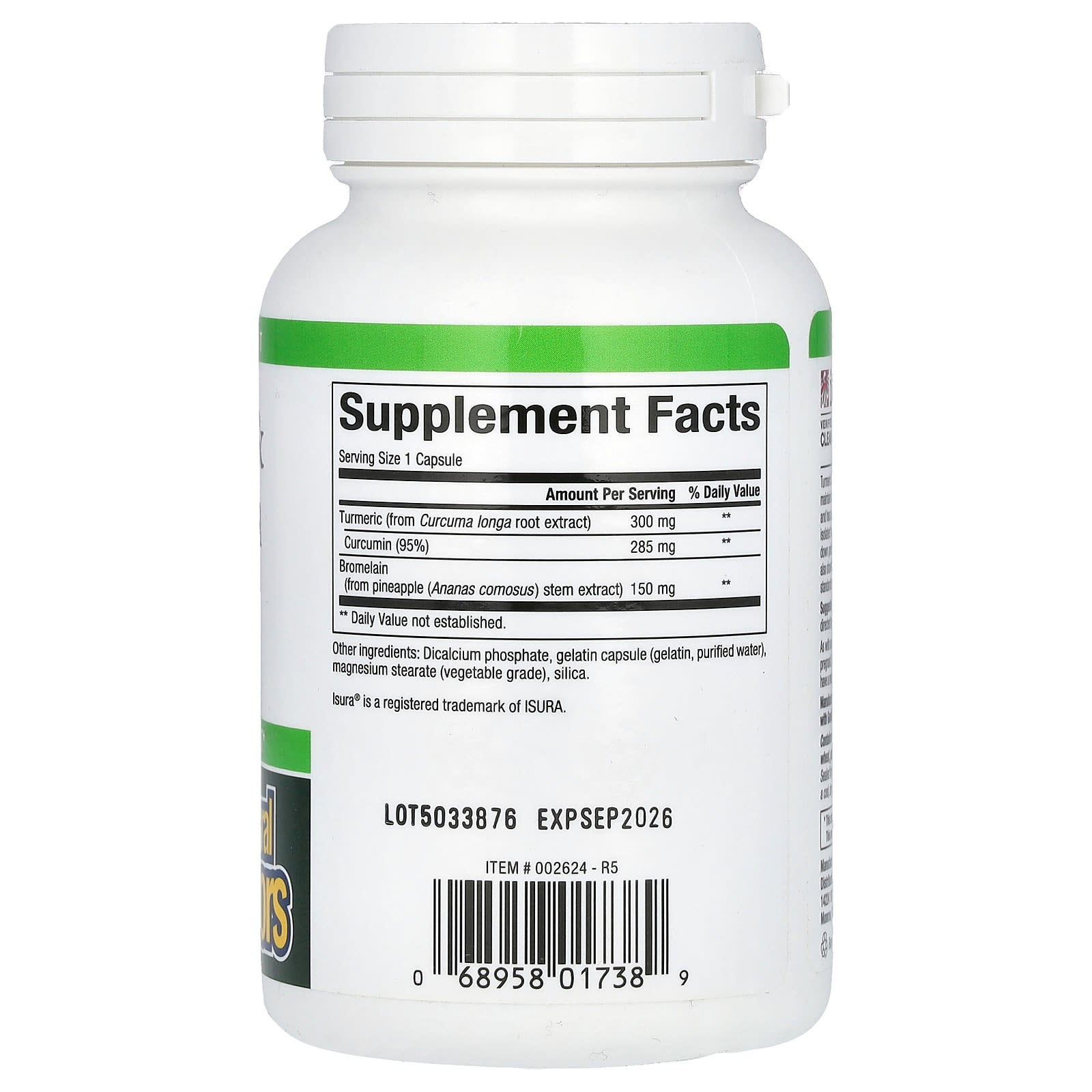 Natural Factors, Turmeric & Bromelain, 450 mg, 90 Capsules - Image 2