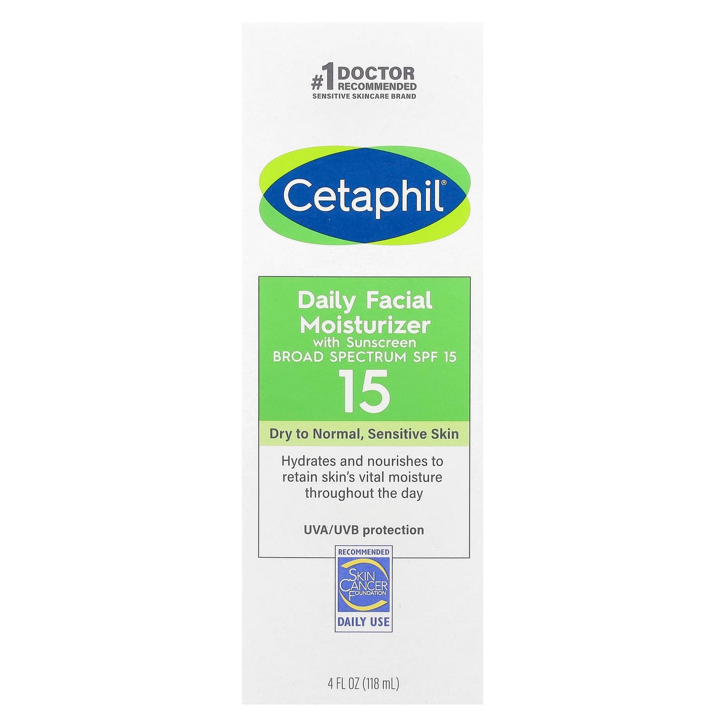 Cetaphil Daily Facial Moisturizer with SPF 15, Fragrance Free, 4 fl oz - Image 2