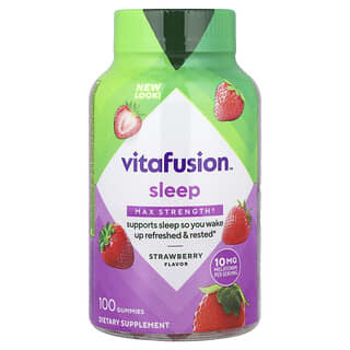 Max Strength Sleep Gummies by VitaFusion - Strawberry Flavor