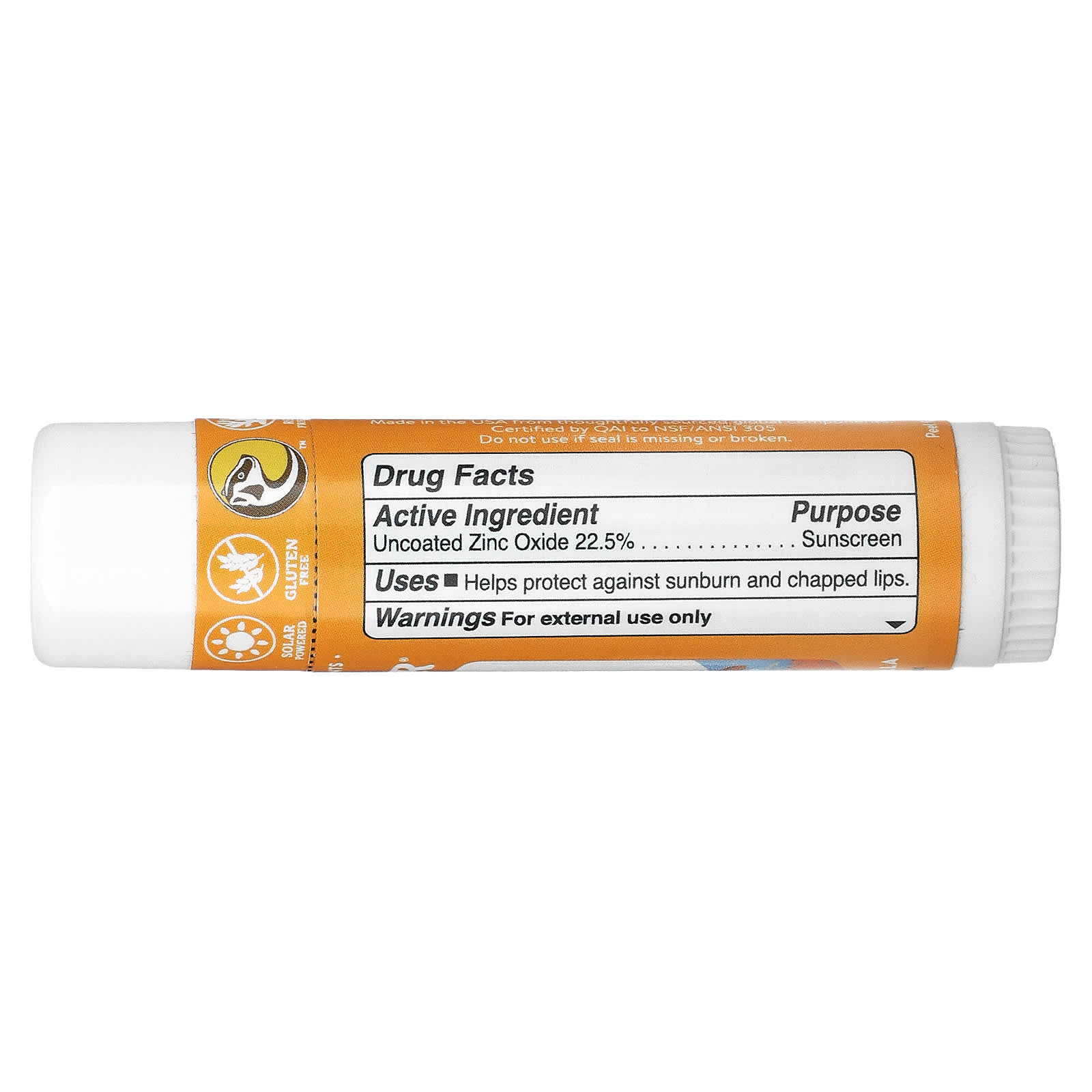 Badger Kids Sunscreen Stick, SPF 35, Tangerine & Vanilla, 97% Organic - Image 2