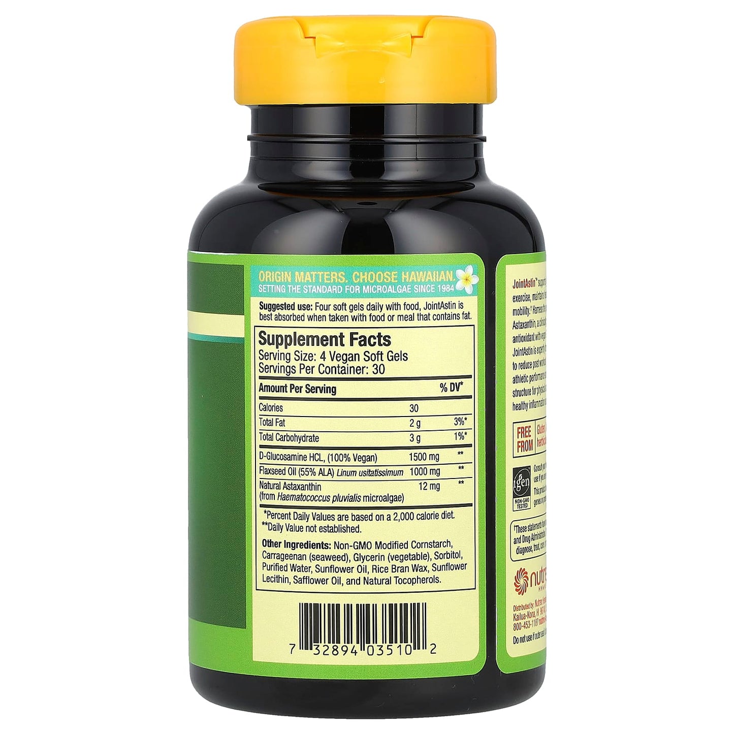 Nutrex Hawaii, BioAstin®, Hawaiian Astaxanthin, JointAstin™, 120 Vegan Soft Gels - Image 2