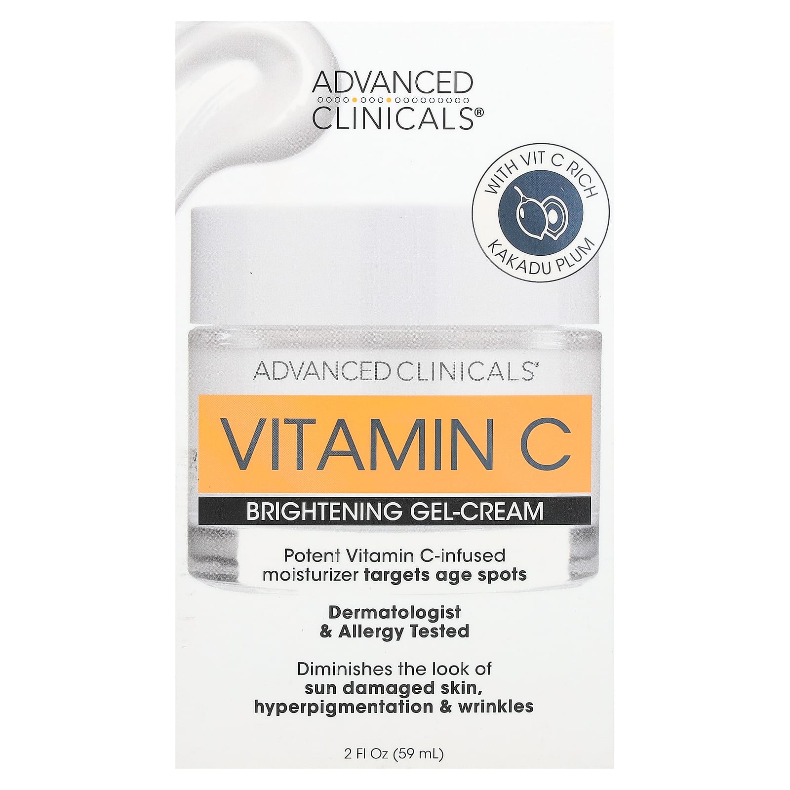 Vitamin C Brightening Gel-Cream by Advanced Clinicals, 2 fl oz - Image 2