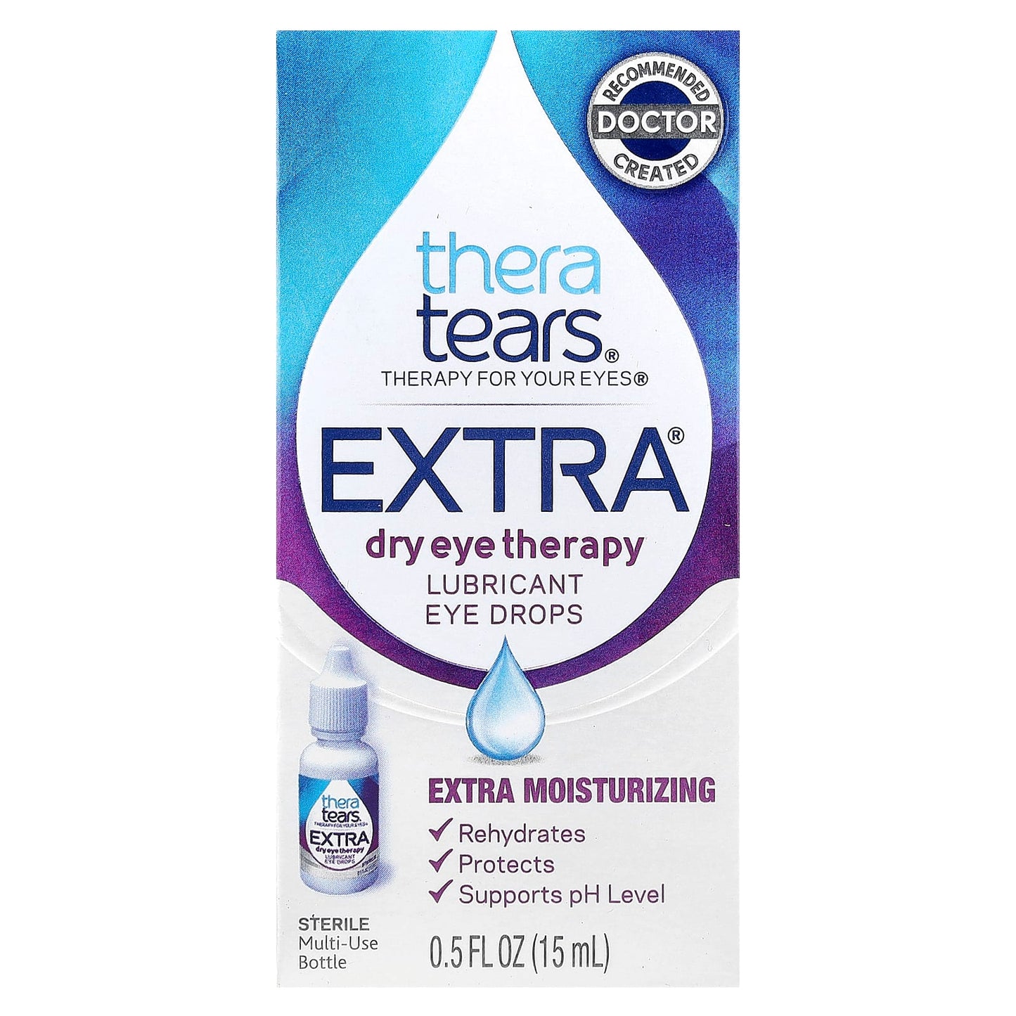 TheraTears, Extra® Dry Eye Therapy, Lubricant Eye Drops, 0.5 fl oz (15 ml) - Image 2
