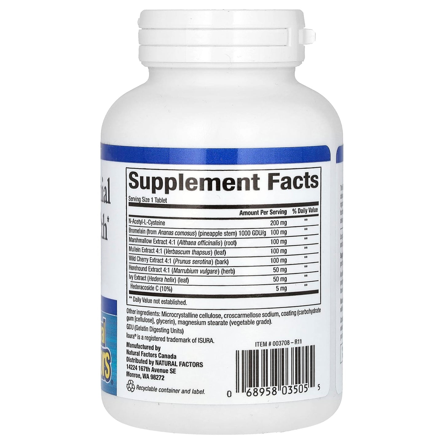 Natural Factors, Lung, Bronchial & Sinus Health, 90 Tablets - Image 2