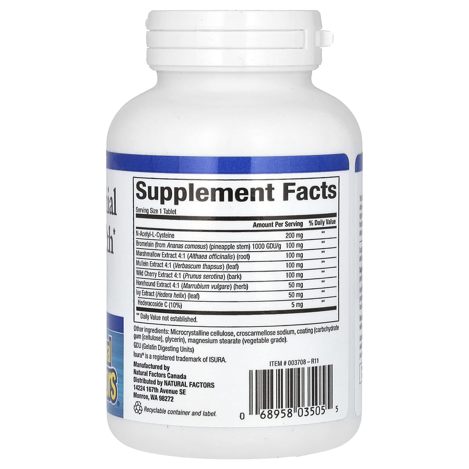 Natural Factors, Lung, Bronchial & Sinus Health, 90 Tablets - Image 2
