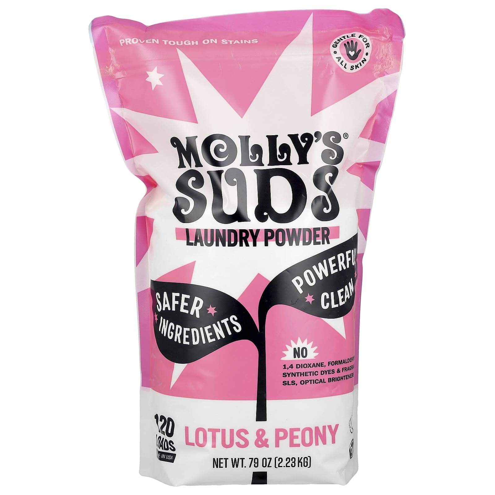 Molly's Suds, Laundry Powder, Lotus & Peony, 79 oz (2.23 kg) - Image 1