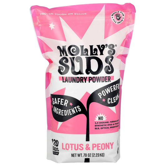 Molly's Suds, Laundry Powder, Lotus & Peony, 79 oz (2.23 kg) - Image 1