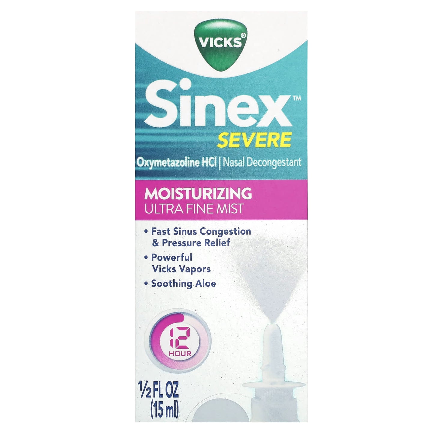 Vicks, Sinex Severe, Moisturizing Ultra Fine Mist, 0.5 fl oz (15 ml) - Image 2