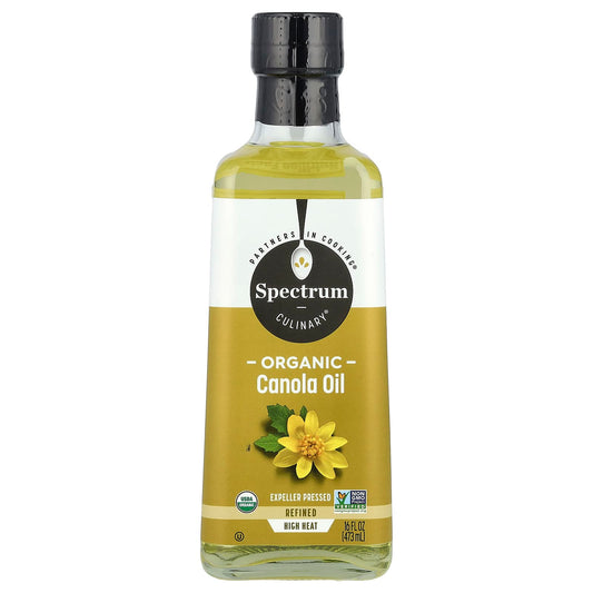 Spectrum Culinary, Organic Canola Oil, Expeller Pressed, Refined, 16 fl oz (473 ml) - Image 1